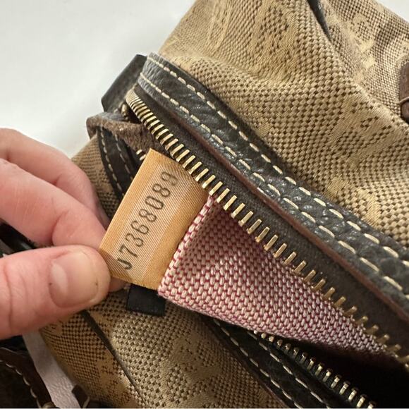 Vintage Dooney & Bourke Canvas Leather Satchel Shoulder Bag - Picture 13 of 16